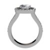 Moat Diamond Halo Ring Split Shank Diamonds