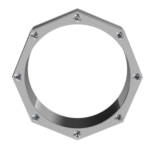 Men's octagon-shaped band