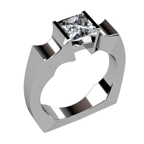 Modern Princess Diamond Solitaire