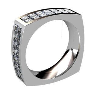 Men's Invisible Set Diamond Band