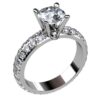 Diamond Engagement Ring Double Row Diamond Band