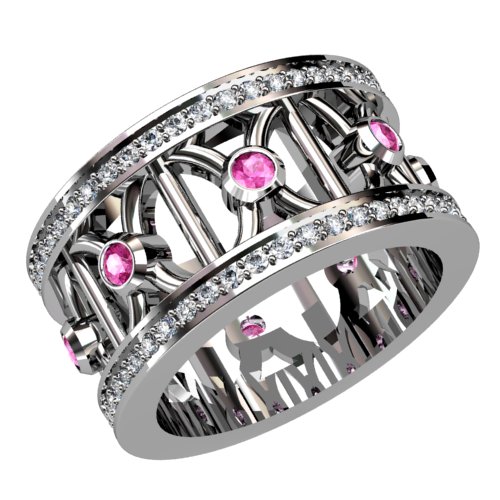 Eight island band with eternity band sides