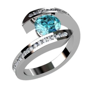 Bypass ring with channel-set diamonds