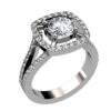 Moat Diamond Halo Ring Split Shank Diamonds