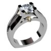 Split Shank Solitaire Diamond Ring with Surprise Diamonds