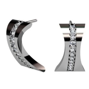 Swoop Modern Diamond Earrings