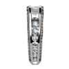 Princess center with round channel-set shank and pave diamonds