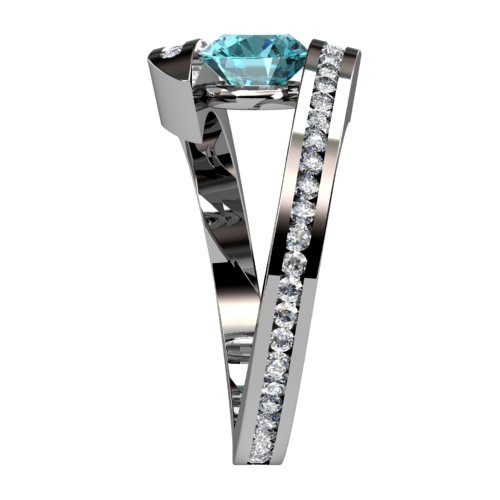 Bypass ring with channel-set diamonds