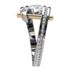 Bypass Diamond Ring with Gold Bridge