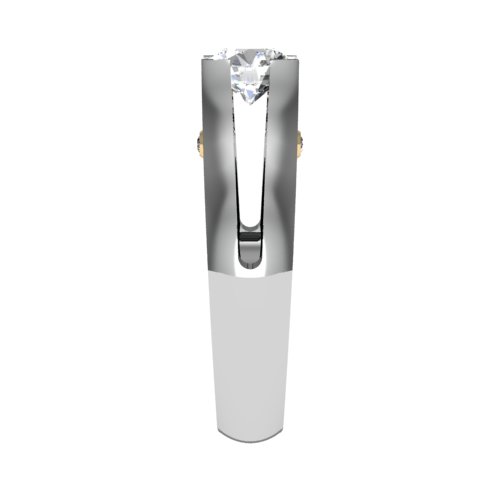 Split Shank Solitaire Diamond Ring with Surprise Diamonds