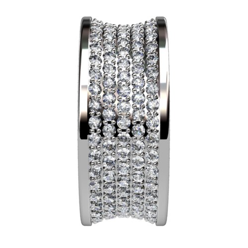 5-Row Diamond Wedding Band