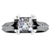 Round Diamond Engagement Ring Channel-Set Side Diamonds