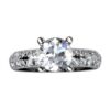 Diamond Engagement Ring Double Row Diamond Band