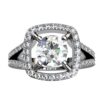 Moat Diamond Halo Ring Split Shank Diamonds