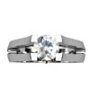 Split Shank Solitaire Diamond Ring with Surprise Diamonds