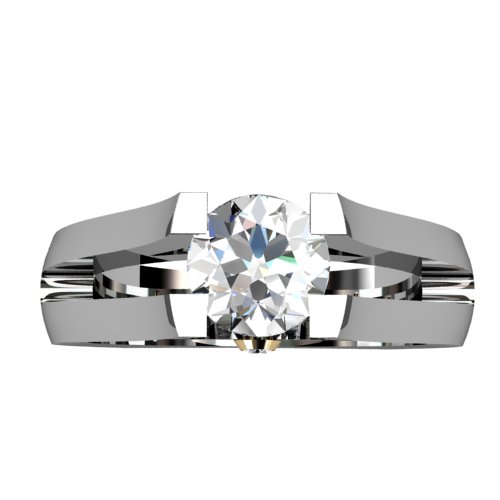 Split Shank Solitaire Diamond Ring with Surprise Diamonds