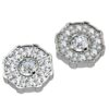 Round Halo Diamond Earring